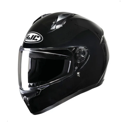 HJC C10 Solid Full Face Motorcycle Helmet (Black, Large)