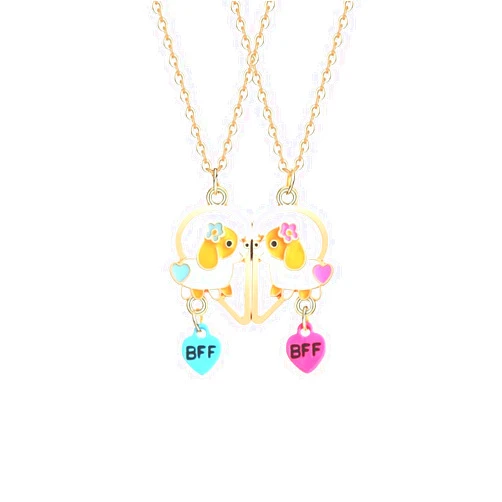 BONL Best Friend Necklaces Magnetic Friendship Necklace for 2 girls BFF Gifts for Girls or Kids