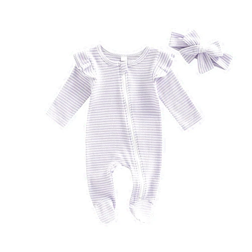 One opening Newborn Baby Boy Girl Zipper Footies Sleep and Play Pjs Cotton One-Piece Romper Jumpsuit Pajamas Unisex Sleepers