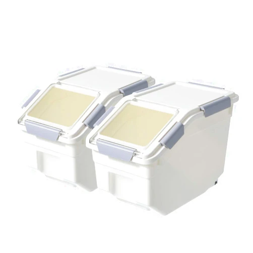 CITY BABY 2 Pack Airtight Flour Storage Container With Scoop,Dry Food, Sugar, Baking Supplies,Rice Container Set -BPA Free- Pet Food Storage Container,Dog Cat Birds Food Bin(13LB)
