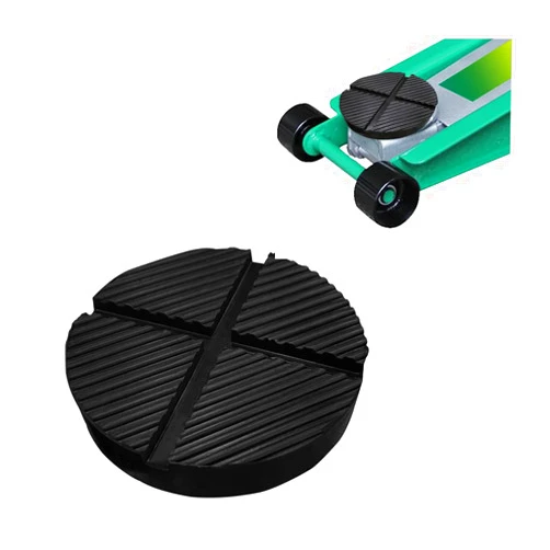 Zipelo Universal Floor Jack Rubber Pad, Jack Pad Adapter Pinch with Cross Groove Design, Weld Side Frame Rail Protector Puck, Slotted Jack Stands Disk, Auto Accessories Fit for Most Cars (1)