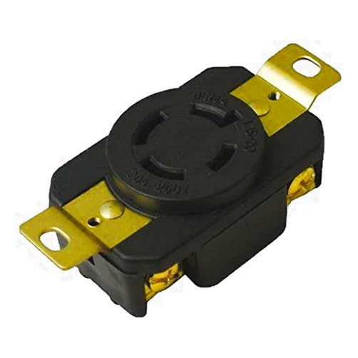 OCS Parts OCSParts L15-20LR Grounding Locking Receptacle, 20A 250V AC, 3 Pole 4 Wire, cUL Listed, NEMA L15-20