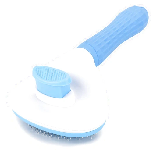 Depets Self Cleaning Slicker Brush, Dog Cat Bunny Pet Grooming Shedding Brush - Easy to Remove Loose Undercoat, Pet Massaging Tool Suitable for Pets with Long or Short Hair