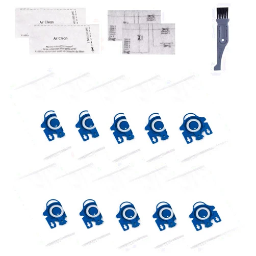 I clean I-clean Replacement Miele Classic C1 / Complete C3 Canister Vacuum Cleaner Bags,10 Packs AirClean 3D Efficiency GN Dust Bags,with 2 Motor Protection Filter, 2 AirClean Filter