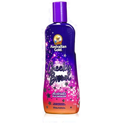 Australian Gold, CHEEKY BROWN Accelerator Dark Natural Bronzers, Tanning Bed Lotion 8.5 oz