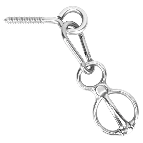 Dayimado Horse Tie Ring, Stainless Steel Tie Ring for Horses, Durable and Safe Horse Tack Supplies for Indoor and Outdoor Reducing Horse Injured When Pull Back