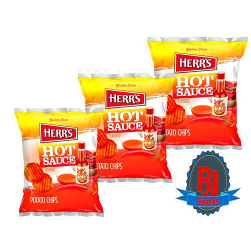 RJ SNACKS LLC Herr`s Potato Chips & Cheese Curls -,1Oz (Curated by RJ Snacks Value Pack)… (Hot Sauce)