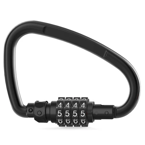 UP Security Locking Carabiner Heavy Duty, 4 inch 25KN D Ring, Large Climbing Carabiner Clip with Combination Lock, Gym Carbiner, Oval Caribiner, Triangle Carbineers for Hammock Hooks, Chain Link, Backpack Secure
