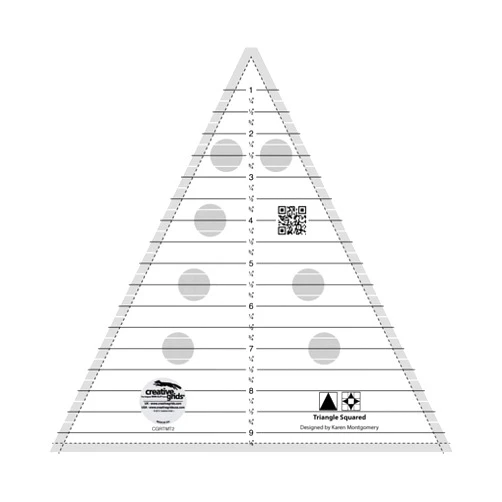Creative Grids Triangle Squared Ruler 9-1/2in Quilt Ruler - CGRTMT2