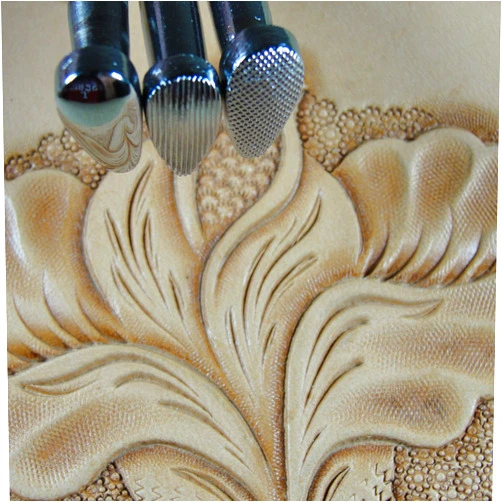 Pro Leather Carvers Steel Tall Pear Shader Stamps, Set of 3, Craft Japan Leather Stamping Tools