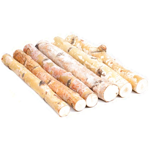 Kingcraft 6 Pack Small Birch Logs for Fireplace Unfinished Wood Crafts DIY Home Decorative Burning(Logs:1.6