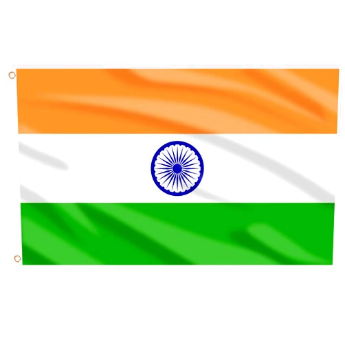 AhfuLife India Flag Indian Flag 3x5 Ft, Large Indian National Flags for Outside - Double Side with Brass Eyelets for Olympic Party Decorations, Bar Garden Street Decoration Indoor Outdoor