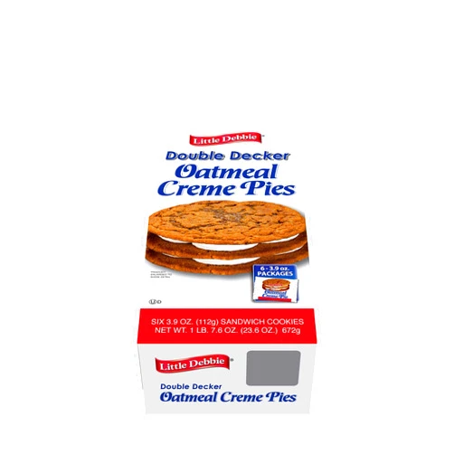 Fieldstone Bakery Little Debbie Oatmeal Double Decker Rounds, Individually Wrapped, 3.9 ounces, Pack of 6