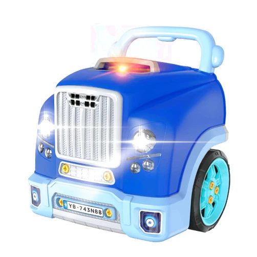 The Bubble Factory: Motor Car Engine Workshop - Blue - Take Apart & Rebuild Mechanical Toy, Battery-Powered, Lights & Sound Effects, Kids Ages 3+