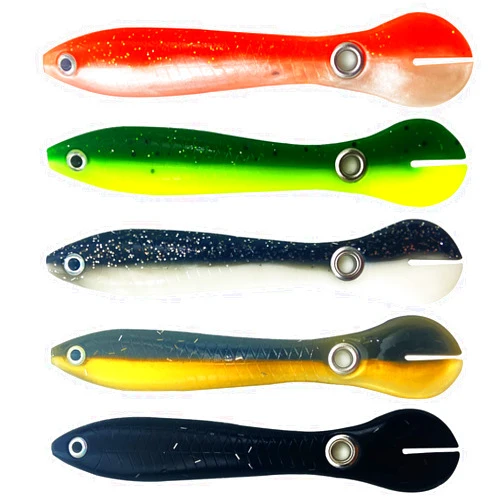 Jiatai Fishing 5Pcs Soft Bionic Fishing Lure Set Bionic Fishing Loach Lures Bait for Saltwater Freshwater Fishing Accessories Gift for Men