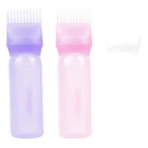 Framendino, 3 Pack Applicator Bottle Hair Dye Bottle Root Applicator Comb with Graduated Scale for Salon Hair Coloring Dyeing