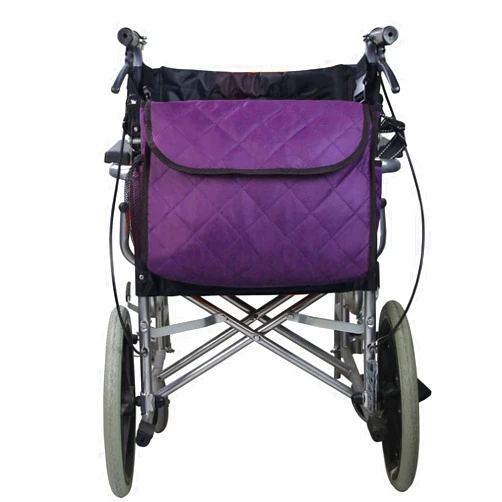 Yabcany Wheelchair Backpack Bag, Wheelchair Bag,6Colors - Large Tote Accessory to Hang on Back- Lightweight, Wheelchair Storage Organizers for Walkers, Rollators, Scooters (Purple)