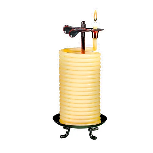 Candle by the Hour 80-Hour Vertical Candle, Eco-friendly Natural Beeswax with Cotton Wick