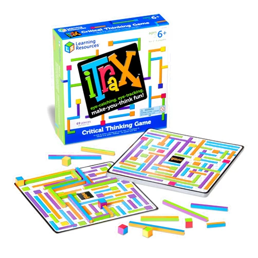 Learning Resources iTrax Critical Thinking Game - 69 Pieces, Ages 6+ Brainteaser Games for Kids, Develops Critical Thinking Skills, Board Games