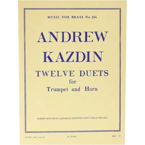 Alphonse Leduc 12 DUETS FOR TRUMPET AND HORN TROMPETTE ET COR/SCORE/PARTS(PTION/PTIES)MFB226