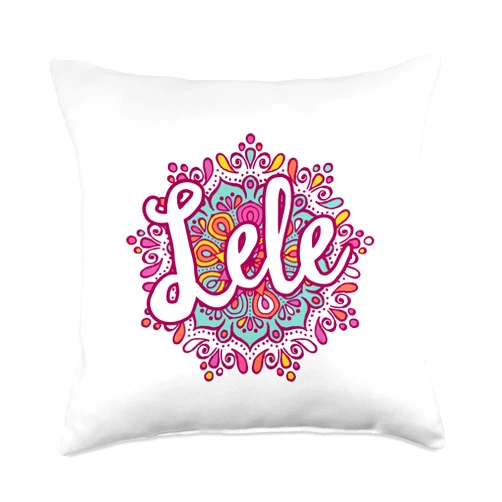 Mandala Lele Grandma for Mother's Day Mandala Lele Women Grandma Christmas Birthday Mothers Day Throw Pillow