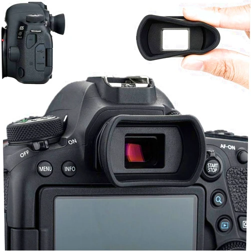 Kiorafoto Soft Camera Eyecup Eyepiece Viewfinder Eyeshade for Canon EOS 6DM2 5DM2 6D 5D Mark II 90D 80D 77D 70D 60D 50D 4000D 2000D Rebel T100 T8i T7i T7 T6s T6i T6 T5i T5 T4i SL3 SL2 Replac Canon EB EF Eye Cup