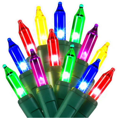 Watereem Multicolor Christmas String Lights, 100 Count, Incandescent Mini Christmas Lights, Connectable Xmas Tree Light for Indoor Outdoor Garland Birthday Holiday Wedding Festival Party