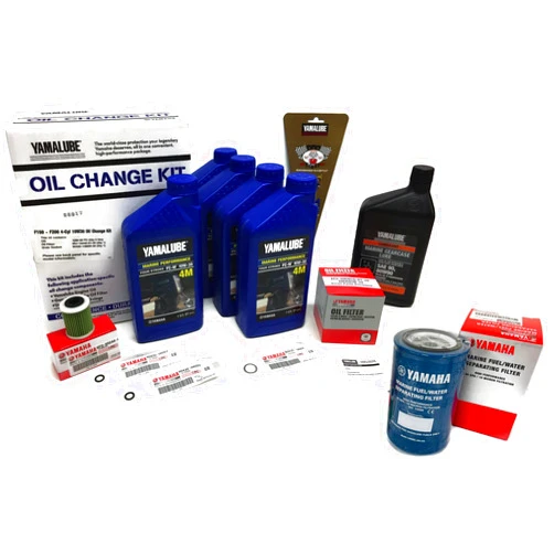 PWC Parts Co YAMAHA 2013+ F200 F200XB F200XCA 4-cylinder I-4 Outboard Oil Change Kit 10W-30 4M In-Line Fuel Filter Boat Mount Fuel Water Separator Full Size Gear Lube Lower Unit Gaskets Gearcase Maintenance Kit