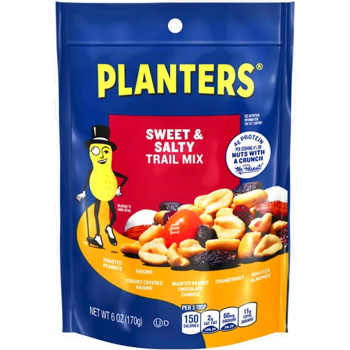 Planters Trail Mix, Sweet & Salty 6 Oz (Pack of 12)