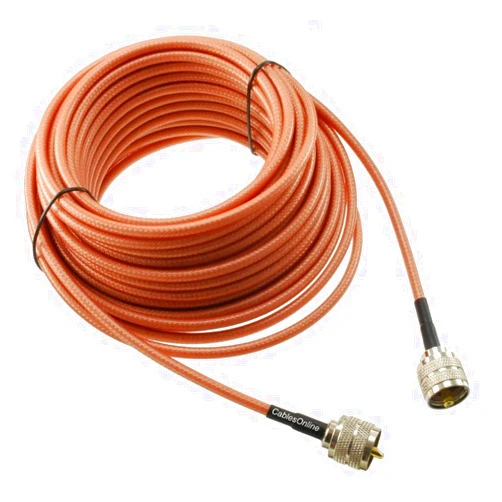 CABLESONLINE.COM ATLANTIC COMPUTERTECH CablesOnline, 25ft RG400 Double-Braided SPC Shield with UHF PL259 Male/Male 50 Ohm Coaxial Cable, R4-U025