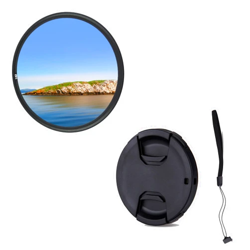 JJC 52mm UV Filter & Front Lens Cap Cover for Fuji Fujifilm X-T50 X-T30II X-T30 X-T20 X-A7 X-T200 + XC 15-45mm Kit Lens for Nikon D5500 D5300 D3300 + AF-S 18-55mm Kit Lens and More 52mm Thread Lenses