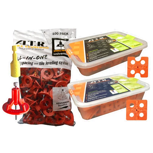 A.T.R TILE LEVELING ALIGNMENT SYSTEM ATR Tile Leveling Alignment System DIY Kit 3mm Cross Floors and Walls (301 pieces)