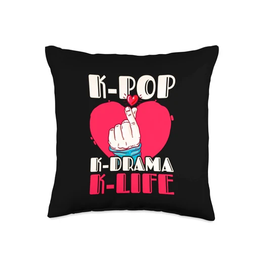 Enjoying The Tradition Or Culture Of Korea K-pop K-drama K-life Culture Fandom Korean Throw Pillow