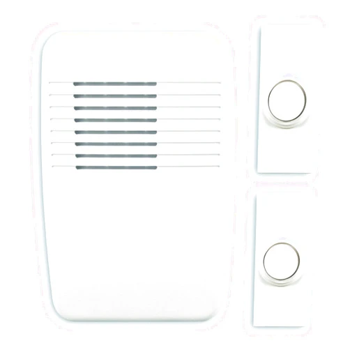 Heath Zenith Globe Electric SL-6167-C Heathco Sl-7367-02 Plug-In Wireless Doorbell Kit, 3 Tones, Plastic, 5-1/8 In H X 3-1/2 In W X 1-3/8 In D, No Size, White