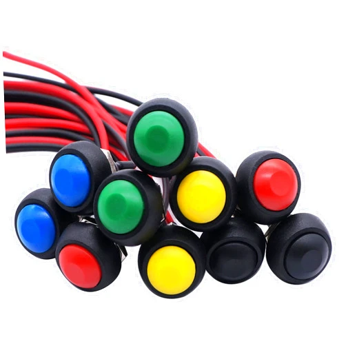 Twidec/10Pcs 12mm Momentary Push Button Switch 1/2