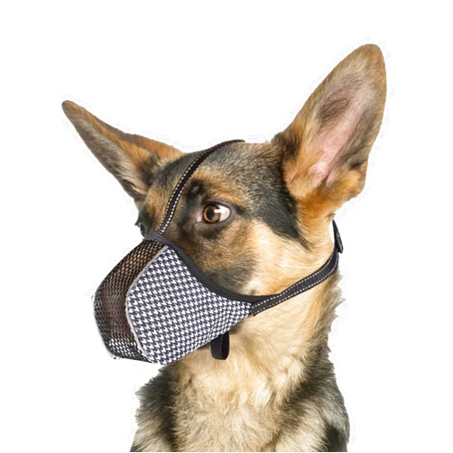 MJXlfy Dog Muzzle,Soft Mesh Covered Muzzles,Breathable Mesh Dog Muzzle,Prevent Biting Chewing and Licking,Pet No Bark Muzzle with Reflective & Adjustable Strapfor for Large Medium Small Sized Dog(Black-L)