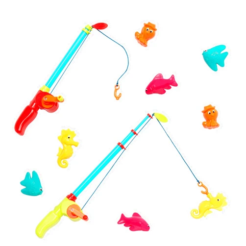 B. toys- Little Fisher's Kit- WaterPlay- Magnetic Fishing Play set for Kids- Fishing Game – 2 Fishing Rods & 8 Sea Animals – Water Toys for Bath, Pool- 3 years +