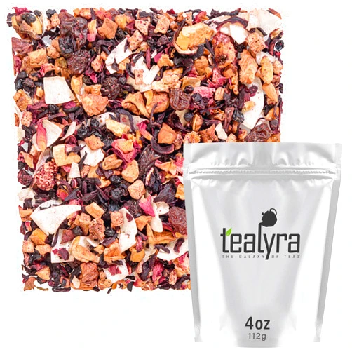 Tealyra - Sweet Berry Compote - Hibiscus - Cherry - Raspbery - Herbal Fruity Loose leaf Tea - Vitamins Rich - Hot and Iced - Caffeine-Free - 112g (4-ounce)