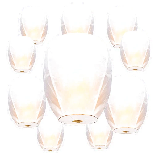 Xmmybto 30-Packs White Lanterns – Biodegradable, Easy to Use for Weddings, Parties, Memorials, and Celebrations