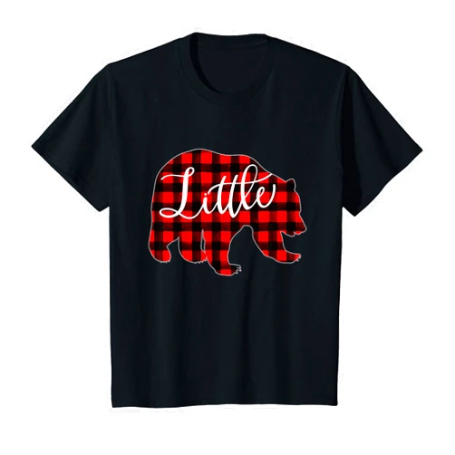 Red Plaid Matching Family Bear Christmas Buffalo Kids Red Plaid Little Bear Matching Family Christmas Eve Buffalo T-Shirt