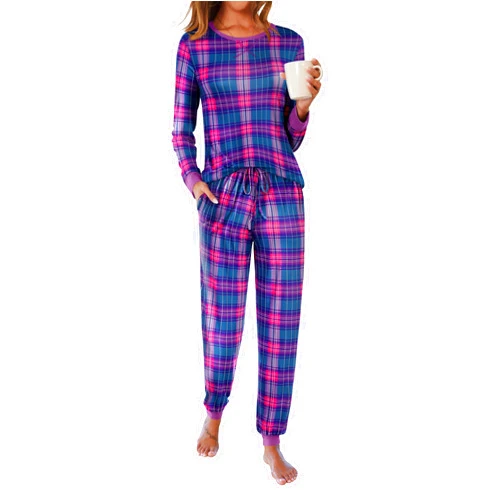 Ekouaer Women's Pajamas Sets Long Sleeve Pjs 2 Piece Loung Set with Pocket