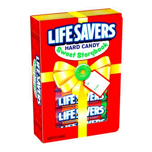 LIFE SAVERS 5 Flavors Sweet Storybook Gift Box, 1.14-Ounce Roll (6 Rolls of Candies)