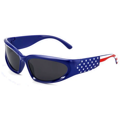 LIKSMU Wrap Around Street Fashion Sunglasses for Women Men Swift Oval Trendy Y2K Shades