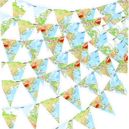 Gueevin 100 ft 120 Pieces Travel Themed Decorations Bon Voyage Map Banner Around The World Decorations for Retirement Going Away Farewell Baby Shower Birthday Graduation Career Change Party Supplies