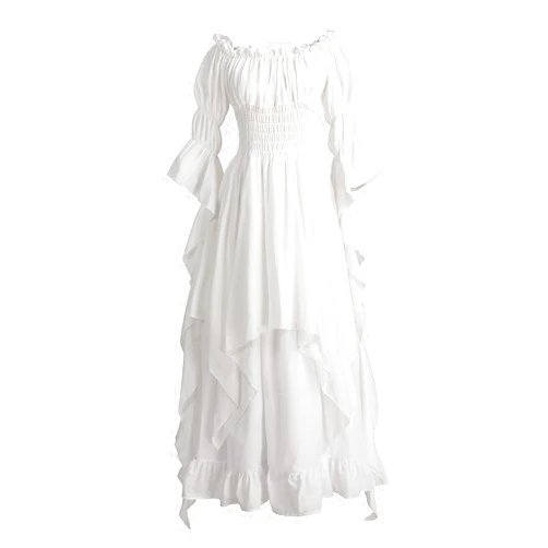 LTAKK Renaissance Dress Women Medieval Costume Victorian Dresses Peasant Gothic Fairy Witch Wedding Under Dress