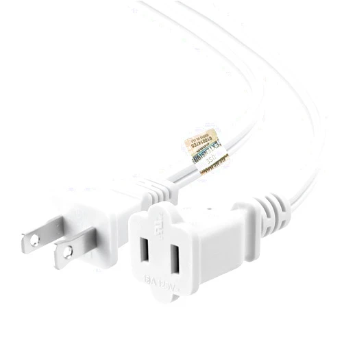 FiiMan US AC Power Extension Cable Cord 2-Prong Polarized Male to Female Extension Cord for NEMA 1-15P to NEMA 1-15R (6 ft)
