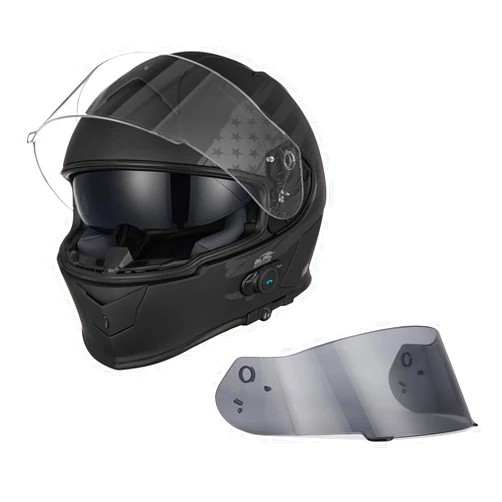 VCAN Bluetooth Integrated Full Face Motorcycle Helmet with Dual Visor