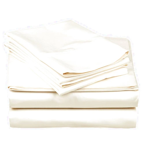 Jenylinen Elegant Pure Egyptian Cotton 500 Thread Count Ivory Solid - Sleeper Sofa Sheet Set (4 PCs) in Full Size 54