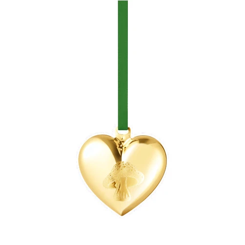 Georg Jensen 2023 Christmas Ornament Heart 18K Gold Plated