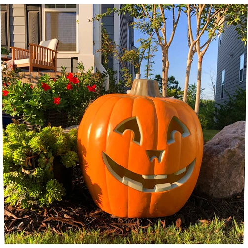 DUNCHATY Halloween Pumpkin Lantern, Large Jack o Lanterns Light Up Pumpkin Decorations, Lighted Pumpkin with LED Bulb Indoor/Outdoor Pumpkin Decoration 20in